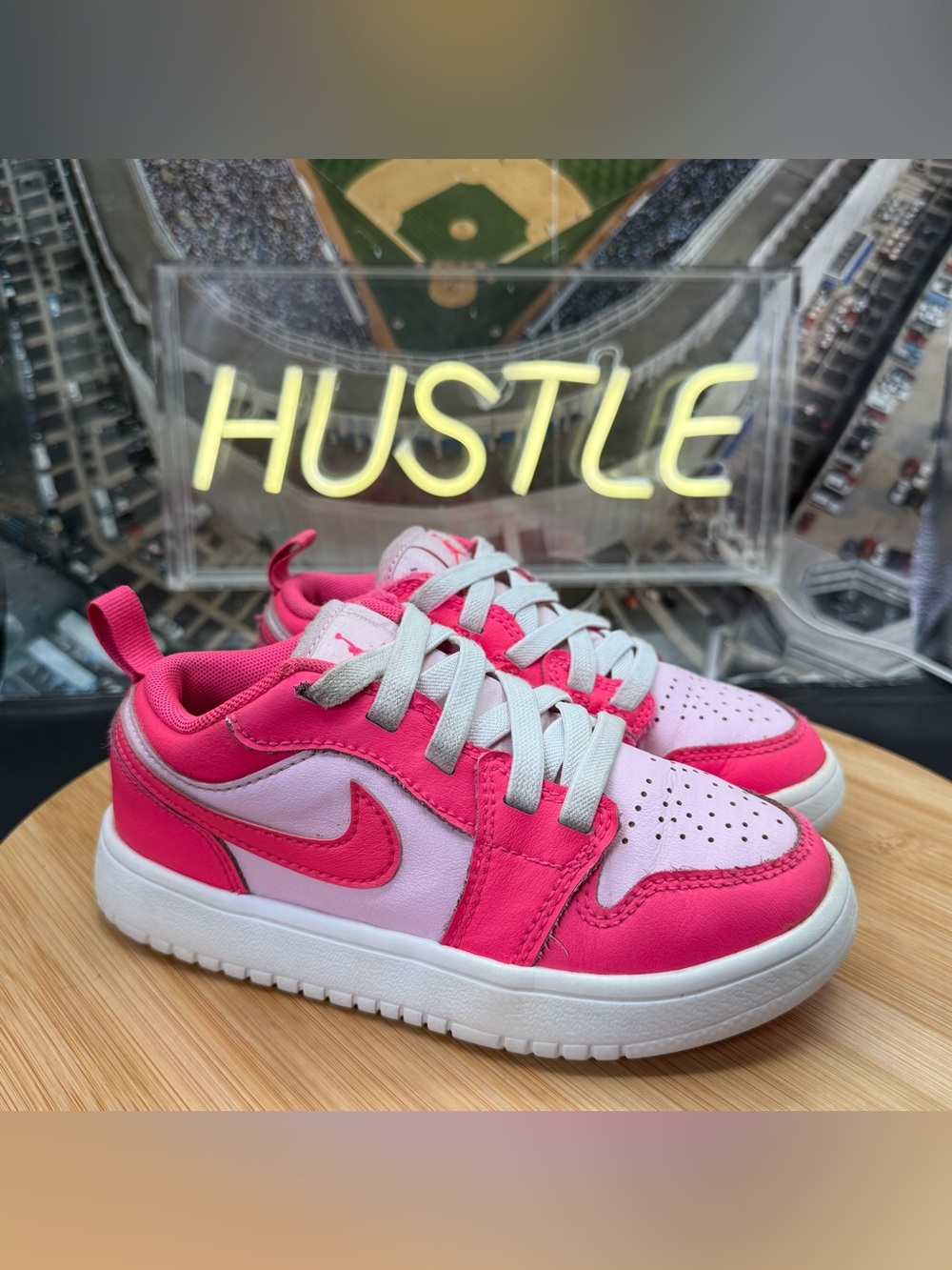 Nike Jordan 1 Low (PS) Pink Foam/Hyper Pink Little Kids 12C